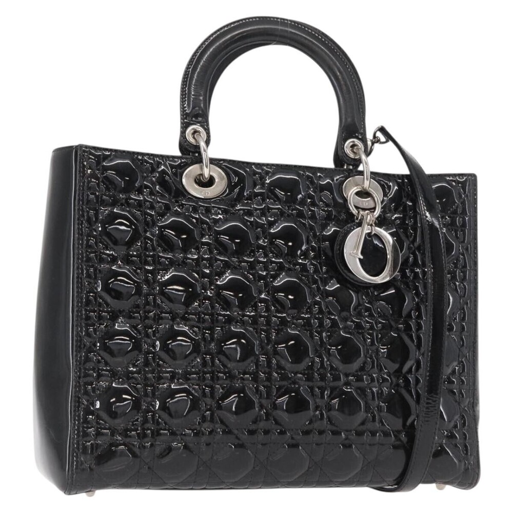 Christian Dior Lady Dior Cannage Stitch Patent East West
